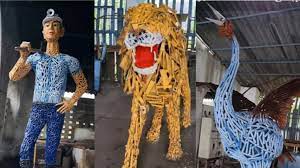 कोल इंडिया की शाखा ने खनन स्क्रैप से बनाई मूर्तियां कोल इंडिया की शाखा ने खनन स्क्रैप से बनाई मूर्तियां