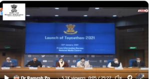    स्वदेशी खिलौनों के निर्माण को बढ़ावा देने के लिए टॉय कैथॉन-2021 आरंभ