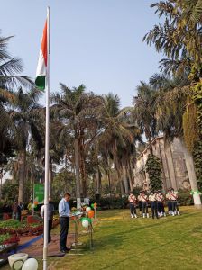  जेएसपीएल ने मनाया गणतंत्र दिवस, प्लांट हेड अरविंद तगई ने फहराया तिरंगा