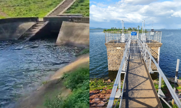 किसानों की मांग पर खारंग जलाशय के खोले गये कपाट किसानों की मांग पर खारंग जलाशय के खोले गये कपाट