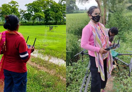 ड्रोन दीदी बनकर सीमा वर्मा भर रही सफलता की उड़ान ड्रोन दीदी बनकर सीमा वर्मा भर रही सफलता की उड़ान