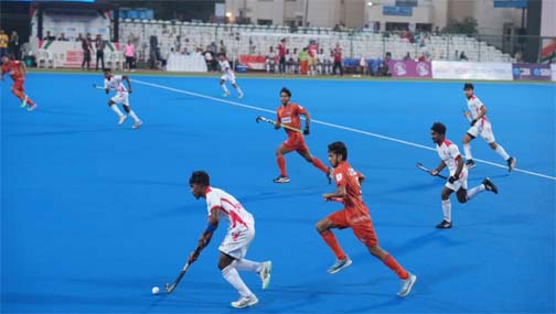 छत्तीसगढ़ हॉकी लीग का दूसरा दिन : मैनपाट टाइटन्स और बैलाडिला बुल्स के बीच मुकाबला 3-3 से ड्रॉ छत्तीसगढ़ हॉकी लीग का दूसरा दिन : मैनपाट टाइटन्स और बैलाडिला बुल्स के बीच मुकाबला 3-3 से ड्रॉ
