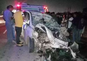 बिलासपुर में भीषण सड़क हादसा : खड़े ट्रेलर से जा टकराई कार, 4 लोगों की मौके पर ही मौत