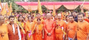 जितेंद्र के नेतृत्व में शिवनाथ से नेवई तक निकली कांवड़यात्रा जितेंद्र के नेतृत्व में शिवनाथ से नेवई तक निकली कांवड़यात्रा