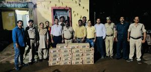 दुर्ग आबकारी विभाग की बड़ी कार्यवाही 19 पेटी मध्यप्रदेश प्रांत की अवैध शराब जप्त