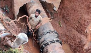  66 एम.एल.डी.फिल्टर का वाल्व सुधरा... शाम को होगी पानी की सप्लाई 