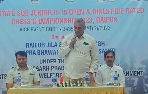 ज्ञानेश शर्मा ने किया फिडे रेटेड U15 राज्य स्तरीय शतरंज चयन  स्पर्धा का उद्घाटन 