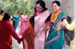 मुख्यमंत्री के गृह ग्राम की महिलाओं में उत्साह का माहौल: पारम्परिक नृत्य में खूब झूमी महिलाएं