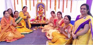  तालपुरी में देवी सरस्वती को प्रसन्न करने विशेष पकवानों का लगा भोग 