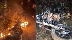 तेज रफ्तार 2 बाइक की टक्कर, 4 युवकों की गई जान