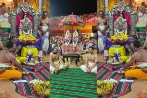 मंत्रोच्चार के बीच हुआ महासुदर्शन होम एवं बालाजी संग श्रीदेवी-भूदेवी कल्याणोत्सव मंत्रोच्चार के बीच हुआ महासुदर्शन होम एवं बालाजी संग श्रीदेवी-भूदेवी कल्याणोत्सव