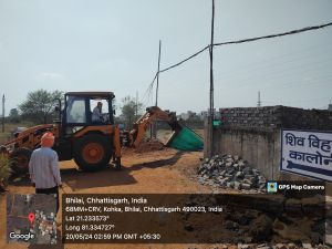 अवैध  प्लाटिंग करने वालो पर नगर निगम भिलाई द्वारा की गई कार्यवाही