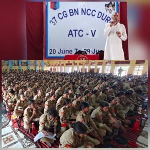 एनसीसी शिविर के चौथे दिन मिलेट विषय पर हुआ व्याख्यान एनसीसी शिविर के चौथे दिन मिलेट विषय पर हुआ व्याख्यान