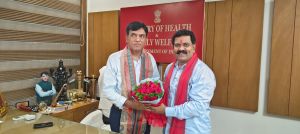  उपमुख्यमंत्री विजय शर्मा ने केंद्रीय स्वास्थ्य मंत्री डॉ मनसुख मांडविया से की सौजन्य भेंट