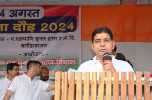  राष्ट्र के प्रति प्रेम, आपसी सौहार्द, एकता और अखंडता को बढ़ावा देना स्वतंत्रता दौड़ का मुख्य उद्देश्य : टंक राम वर्मा