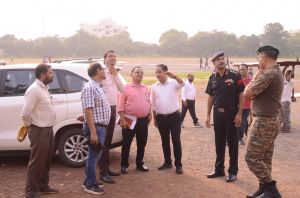 कलेक्टर डाॅ. गौरव सिंह ने नो योर आर्मी प्रदर्शनी की तैयारियों का लिया जायजा