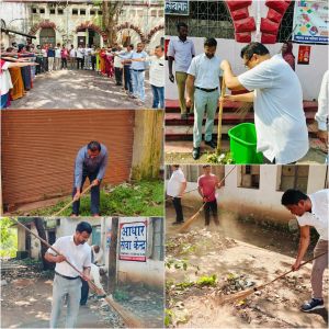 सभी शासकीय कार्यालयों, नगरीय निकायों, पंचायतों  में किया गया साफ सफाई एवं श्रम दान