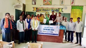  जल शक्ति मिशन के अंतर्गत ग्राम धौराभाटा  को मिला हर घर जल प्रमाण पत्र