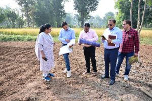 किसानों के खेत पहुंचकर कलेक्टर ने फसल गिरदावरी का किया भौतिक सत्यापन