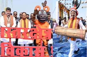  मुख्यमंत्री विष्णु देव साय का बस्तरिया अंदाज में हुआ स्वागत