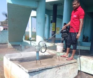   रायपुरा ओवर हेडटैंक की शील्ट सफाई की गयी 