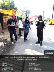 तेलीबांधा में जीवीपी में सेल्फी पॉइंट बनाने के दिए निर्देश