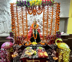 रामनवमी से पहले माता कौशल्या की हुई गोद भराई रस्म रामनवमी से पहले माता कौशल्या की हुई गोद भराई रस्म