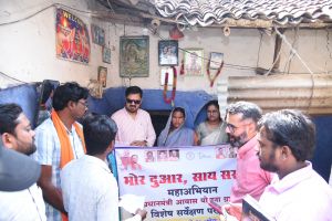 पीरदा में 'मोर द्वार साय सरकार' अभियान का विधायक  अनुज शर्मा ने किया शुभारंभ