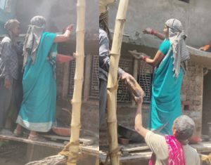  ईंट,सीमेंट गारों से अनीता के जीवन को मिल रही मजबूती