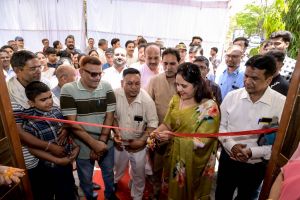 विधायक राजेश मूणत, महापौर मीनल चौबे ने मीडिया सिटी में  नवनिर्मित सामुदायिक भवन का लोकार्पण किया