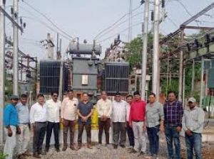 विद्युत उपकेंद्र चिखलाकसा में 3.15 एम.व्ही.ए. का अतिरिक्त पॉवर ट्रांसफार्मर ऊर्जीकृत