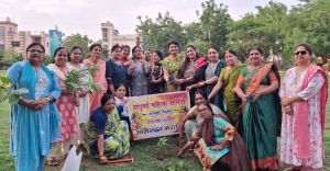 संपूर्णा महिला क्लब ने तालपुरी के नॉर्थ जोन गार्डन में किया वृक्षारोपण