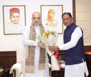  छत्तीसगढ़ के मुख्यमंत्री विष्णुदेव साय ने केंद्रीय गृहमंत्री से की मुलाकात