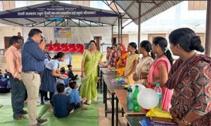  स्वामी आत्मानंद उत्कृष्ट हिन्दी माध्यम स्कूल में नवप्रवेशी बच्चों का मनाया गया शाला प्रवेशोत्सव