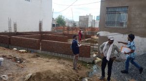 निगम जोन 6 ने रावतपुरा फेस -2 में  6 मकानों का प्लिंथ और लेबर क्वार्टर को हटाया