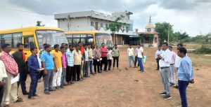  स्कूल बसों की जाँच एवं चालक, परिचालकों का किया गया स्वास्थ्य परीक्षण