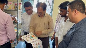 मन्नाडोल प्राथमिक स्कूल  के शाला प्रवेशोत्सव में शामिल हुए कलेक्टर