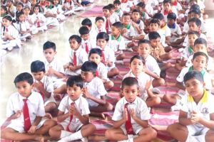 महिला केंद्रों के साथ संत ज्ञानेश्वर स्‍कूल के बच्चों ने भी किया हनुमान चालीसा पाठ