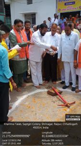विधायक मूणत ने निगम सभापति राठौड़, जोन-1 अध्यक्ष गज्जू के साथ नए विकास कार्यों हेतु किया भूमिपूजन