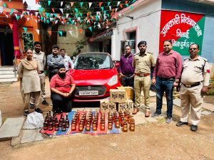  आबकारी विभाग ने मध्य प्रदेश की अवैध मदिरा और 1 वाहन किया जप्त, 1 आरोपी गिरफ्तार