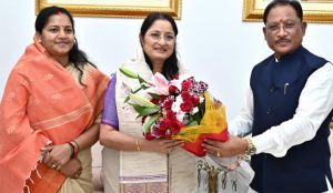 मुख्यमंत्री साय से केंद्रीय मंत्री अन्नपूर्णा देवी ने की सौजन्य भेंट मुख्यमंत्री साय से केंद्रीय मंत्री अन्नपूर्णा देवी ने की सौजन्य भेंट