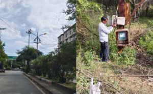  सड्डू विज्ञान केन्द्र मुख्य मार्ग के रोड डिवाइडर की स्ट्रीट लाइटों को  सुधारा गया 