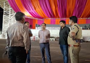  रजत राज्योत्सव- : कलेक्टर डॉ. गौरव सिंह ने राज्योत्सव स्थल का किया निरीक्षण