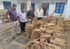  अवैध धान भंडारण पर कार्यवाही, कुल 452 कट्टा धान जप्त