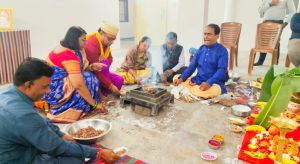 पुनर्निमित दिव्यांग बालिका विकास गृह की विधिवत पूजा पुनर्निमित दिव्यांग बालिका विकास गृह की विधिवत पूजा