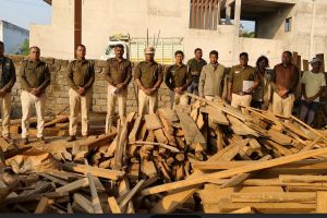  सरायपाली बंसुला स्थित जगदम्बा फर्नीचर मार्ट में वन विभाग द्वारा अवैध काष्ठ के विरुद्ध कार्रवाई