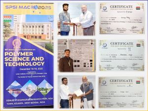  आईआईटी भिलाई के शोधकर्ताओं को अंतरराष्ट्रीय पॉलिमर विज्ञान सम्मेलन में मिला सर्वश्रेष्ठ पोस्टर पुरस्कार