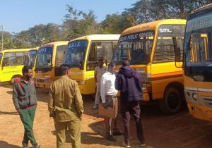  परिवहन विभाग द्वारा 104 स्कूली बसों के मानक सुरक्षा जांच की गई