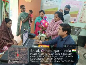 आंगनबाड़ी केन्द्रों में आधार पंजीयन शिविर शुरु