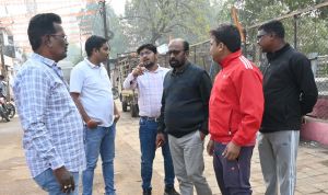  जोन 4 आयुक्त ने खुर्सीपार क्षेत्र का किया निरीक्षण